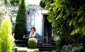 Me in garden lunch June 2013